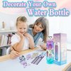 Gift for Girls Decorate Your Own Water Bottle Kits for Girls Age 4-6-8-10 Girls Water Bottle with Gem Stickers Arts and Crafts for Girls 7 8 9 10 Year Old Girl Birthday Gifts Christmas Gifts for Girls