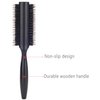 Natural Boar & Nylon Bristle Blow Drying Hair Brush -Semi Round, Professional Wooden Round Blowout Hairbrush for Styling Women&Men's Medium Wavy, Curly, Volume Hair