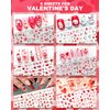 IDDFEVE 30 Sheets All Holiday Nail Art Stickers, Variety Pack Seasonal Nail Decals for All Year, Self-Adhesive Pegatinas Uñas St. Patrick's Independence Day Halloween Fall Christmas Heart Design