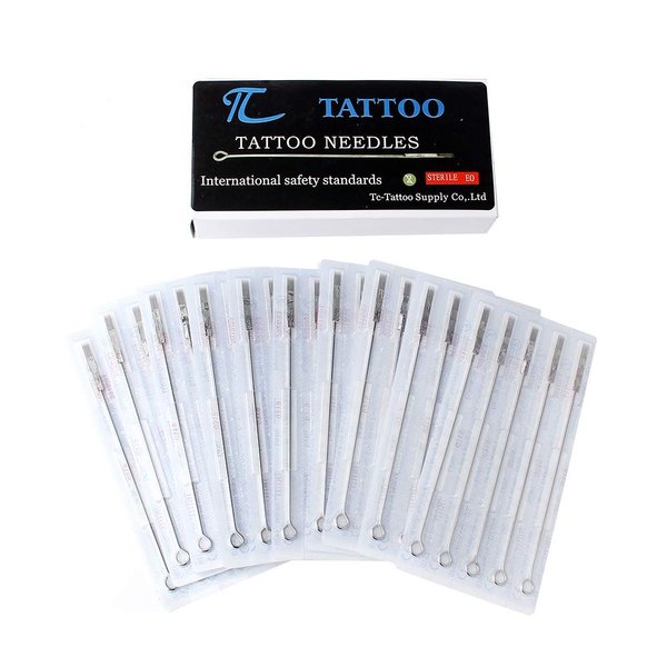 TC 50PCS Tattoo Needles 9M1-TC 50Pcs Professional Tattoo Needles 9M1 for Tattoo Gun, Tattoo Supplies, Tattoo kits