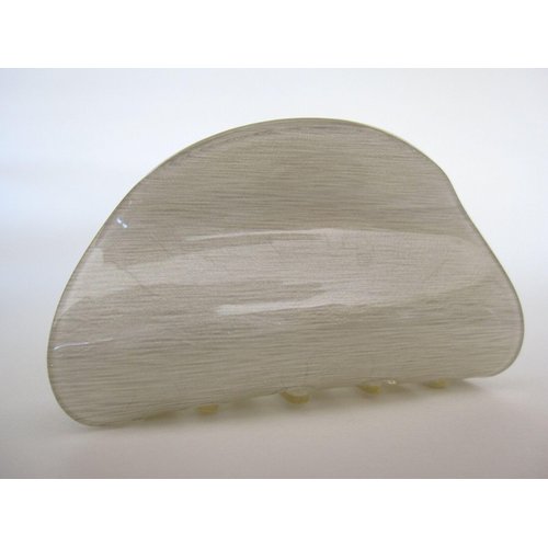 Glossy lite gray hair claw clip