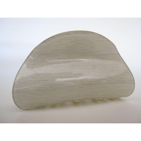 Glossy lite gray hair claw clip