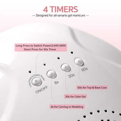 GAOY Fast Curing Nail Lamp Professional Salon-Graded UV LED Nail Curing Light with Powerful 30 LED Beads and Automatic Infrared Sensor 3 Timers for Gel Nail Polish Acrylic Gel Nail Dryer