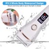 Electric Lady Shaver Bikini Trimmer, Wet & Dry Rechargeable Cordless Painless Electric Razor for Women, LED Display Razor for Legs Underarms (White)