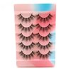 False Eyelashes 15mm Faux Mink Lashes 3D Natural Eye lashes Soft Wispy Curly Lashes Five Pairs (15mm D05)