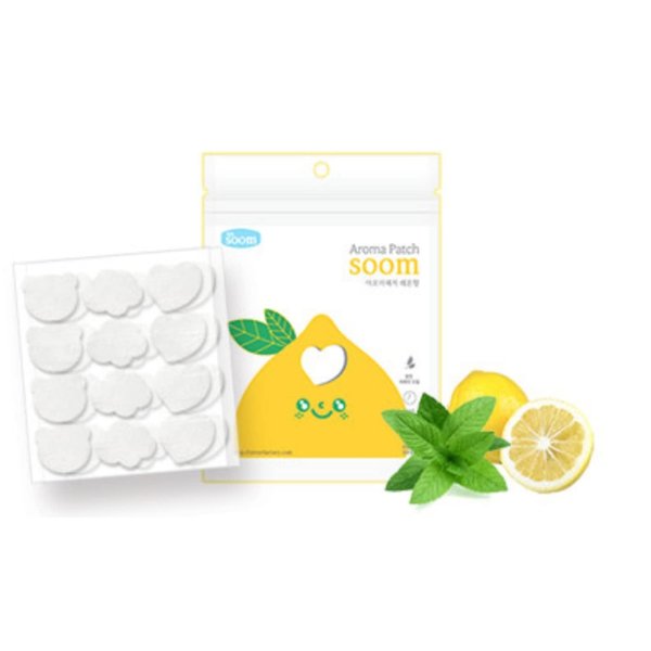 Soom Mask patch Aroma Stickers B-TS used product Korean mask stickers scented Contains Refreshing and Fragrant-Pure Essential Oil Scented Mask Patches for Refreshing Face Mask 24 Patches (Lemon Mint)