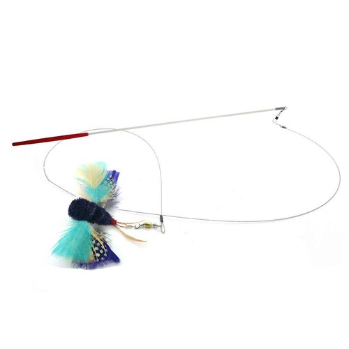 Cat Toy Teaser Wand - Butterfly Katfly Teaser and Wand - Black