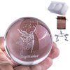 3D Laser Constellation Crytsal Ball Crystal Paperweight Full Sphere Glass Fengshui With Sliver-Plated Flowering Stand(Sagittarius)