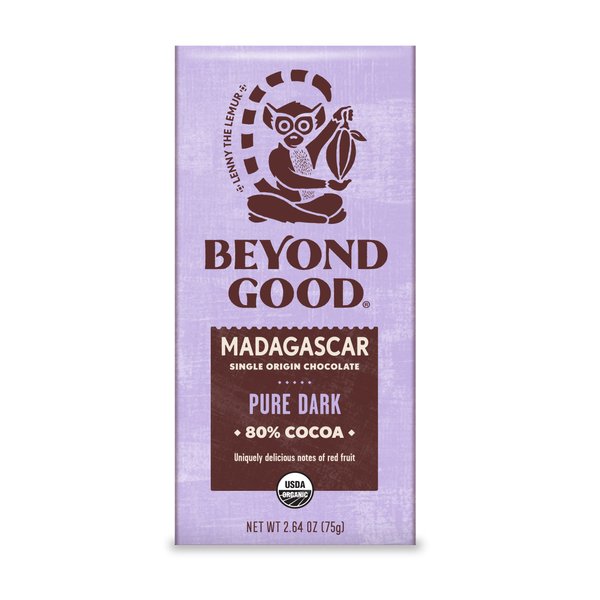 Beyond Good, Organic 80% Madagascar Dark Chocolate Bar, 2.64 Ounce