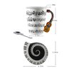Guitar Novelty Mug Unique Musical Gift Coffee Cup with Cool Music Themed Lid & Guitar Handle Design & Guitar Spoon, Great Gifts for Music Teacher, & Guitar Lovers for Holidays, Fathers Day, Men, Women