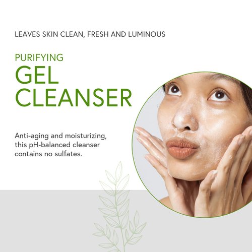 Honeybee Gardens Purifying Gel Cleanser, 5.1 fl. oz. | Certified Vegan & Cruelty Free | For All Skin Types