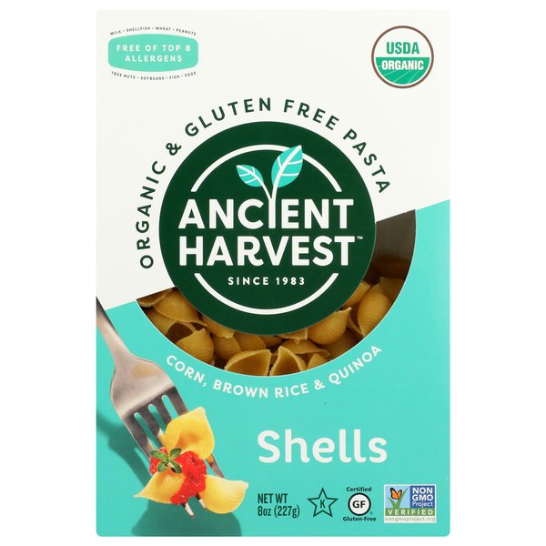 Ancient Harvest Gluten Free Pasta Shells, 8 Ounce