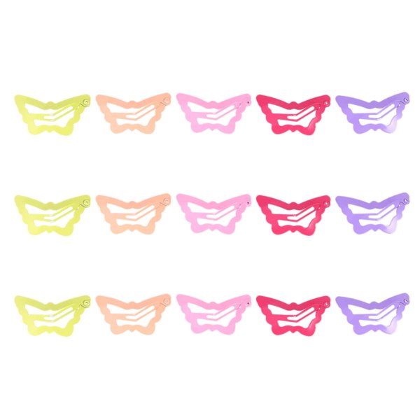 Beaupretty 30pcs Metal Butterfly Snap Clips No Slip Metal Hair Pins Barrettes Hair Accessories for Women Ladies