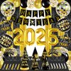 IMISHM Happy New Year Decorations 2025 New Years Party Decorations New Years Eve Party Supplies With Happy New Year Banner New Years Balloons Blowouts Squakers And Hats for New Years Decorations