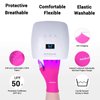 MelodySusie UV Gloves for Gel Nail Lamp, Professional Protection for Manicures, Nail Art Skin Care Fingerless Glove Protect Hands (Rose)