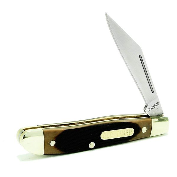 Old Timer 12OT Pal Traditional Folding Pocket Knife with 2.2in High Carbon Stainless Steel Blade, Sawcut Handle, and Convenient Size for EDC, Whittling, Camping, Hunting, General Use, and Outdoors