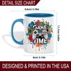 Cool Game Time Design Ceramic Mug, 11oz Coffee Cup for Gamers, Colorful Gaming Controller and Fun Doodle Theme, Unique Gift for Video Game Lovers, Reusable Eco-Friendly Mug for Hot Beverages, Tea-Milk