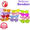 Bonka Bird Toys 2525 Pk12 Color Acrylic Sunglass Beads 1.50" X 0.50" Conures, Parakeets, Cockatiels and Similar Sized Birds
