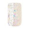 KISS Gel Fantasy Press On Nails, Nail glue included, How Dazzling', Silver, Medium Size, Square Shape, Includes 28 Nails, 2g glue, 1 Manicure Stick, 1 Mini File