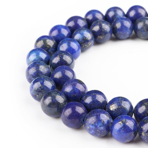 DIQIO Natural Lapis Lazuli Beads for Jewelry Making - Blue Stone Beads Gemstone Beads for Bracelets, 6mm Round Loose Beads(58-60pcs, 6mm, Lapis Lazuli)