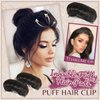 4Pcs Fluffy Hair Pad Portrayi Invisible Fluffy Hair Pad Puff Hair Head Cushion Women Volume Bump Inserts Hair Bun False Hair Clip Hair Pad Synthetic Hair Clip (Brown)