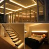 KXZM 24V COB LED Strip Light Warm White 3000K 5M/16.4ft 2400LEDs 4500Lm Uniform Glow CRI 93+ Flexible IP20 Not Waterproof LED Tape Lights for DIY Cabinet Bedroom Kitchen Home Decor(No Power Supply)