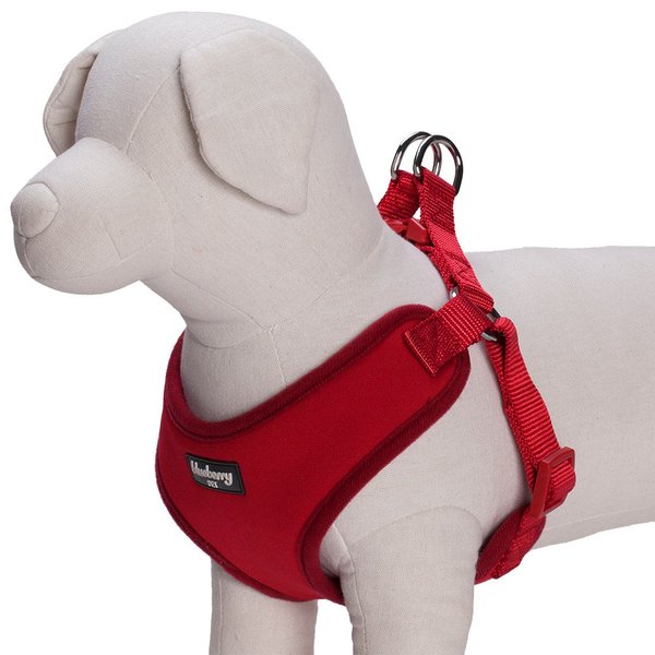 Blueberry Pet 4 Colors Better Basic Dog Harness Vest, Rouge Red, Chest Girth 17" - 21"