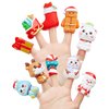 AQKILO Christmas Finger Puppet Set, Christmas Puppet Show Theater Props, Educational, Bath Toys, 10 Pieces