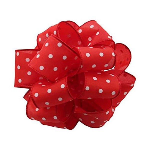 Berwick Offray IWH-009-50-RED Red Wired Edge Ribbon