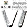 Kent KFM4 Anti-Static Hair Brush for Men - Folding Mini Hairbrush for Frizz-Free Styling and Daily Grooming, Made in England