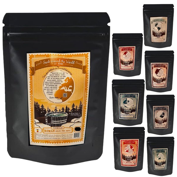 Rome Bath Soak (2 soaks per Bag) Soak in Hot Springs Around The World with Medicine Springs Dead sea Salt for Soaking and Bathing in Bath, add Minerals Dead Mineral Salts to Your Bath (Rome Soak)