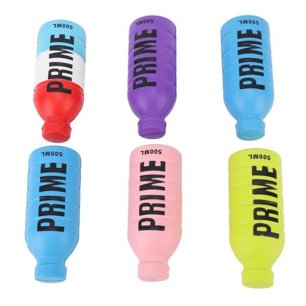 Changor Relaxation Beverage Bottle Fidget Toy, 6pcs Multiple Colors PU Great Resiliency Squeezing Fidget Toy Water Bottles for Outdoor
