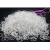 1000 PCS Hair Bands, Clear Elastic Hair Band, Mini Hair Rubbers Ties for Girls Ponytail Hair Accessories, Soft Elastic Bands Non-Slip Small Hair Ties, with 2 PCS Topsy Tail Hair Tools.