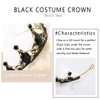 Aceorna Black Crowns and Tiaras Crystal Rhinestones Pricess Crowns Bride Wedding Crown for Women and Girls Decorative Bridal Pricess Tiaras Hair Accessories for Halloween Costume Prom Birthday