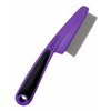 Yumflan Dandruff Comb, Stainless Steel Fine Tooth Dandruff Remover, Professional Hair Comb for Kids and Adults (Purple)