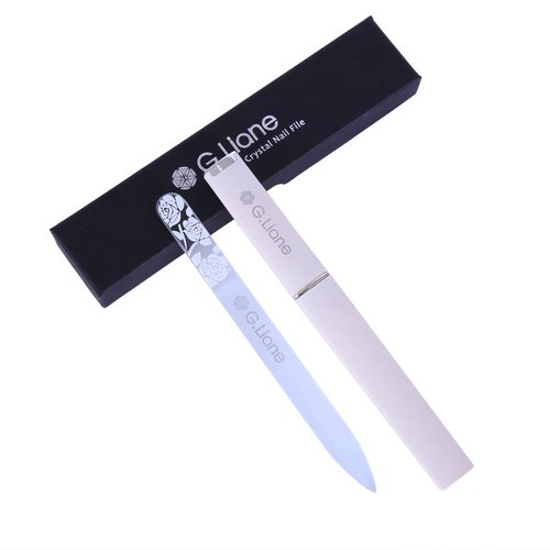 G.Liane Best Crystal Nail File Set Professional Nail File Manicure Pedicure Kit for Natural Nails Acrylic Nails Gels Nails Manicure Tools for Home and Salon (Rose White) …