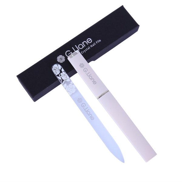 G.Liane Best Crystal Nail File Set Professional Nail File Manicure Pedicure Kit for Natural Nails Acrylic Nails Gels Nails Manicure Tools for Home and Salon (Rose White) …