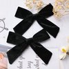 CEELGON 2PCS 5" Big Velvet Bows Black Toddler Hair Clips Hair Bows Accessories For Little Girl Pigtail Bows