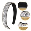 WLLHYF Headband Thick Hairband Cute Black Sparkling Bling Head Wrap 90s Disco Hair Accessories Crystal Diamond Rhinestone Headwear Birthday Easter Party Gifts For Women Bridal (Thin Style)