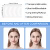 Face Lifting Tapes, 60pcs Face Lift Stickers Ultra-thin Invisible Face Tapes for Instant Face Lifting, Hiding Facial Neck Wrinkles V-face Tightening Lifting Saggy Skin (Crescent Shape Face Tapes)