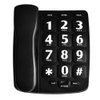 Big Button Phone for Elderly, HePesTer P-02 Amplified Corded Phone for Hearing Impaired Aid with Extra Loud Ringer Landline Telephone for Seniors Home House Phone Wall Mountable