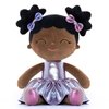 Gloveleya Baby Girl Gifts Baby Dolls Soft Doll Curvy Illusion Girl Black Purple 12inches