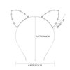 Bunnycool 2 Pcs Crystal Cat Ears Headband Rhinestone Cat Ear Tiaras Hair Band Party Cosplay Costume Accessory for Girls Women Golden Silver