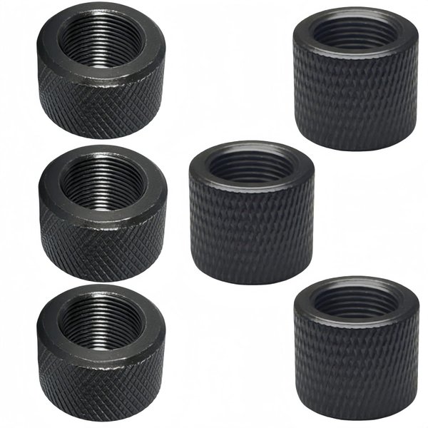 Tllsdss 6-Pack Combo: 3 x 5/8x24 Thread Protectors & 3 x 1/2x28 Thread Protectors - Durable, Protective, and Easy to Install