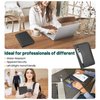 Padfolio Portfolio Organizer Binder, Interview Resume Folder, Zippered Business Portfolio, Faux Leather Padfolio Portfolio Binder for Business School Office Conference Notepad Clip Boards, Black