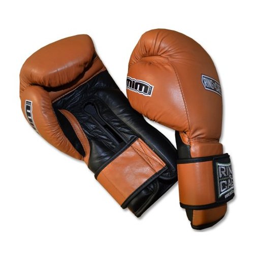 Ring to Cage 20oz, 22oz, 24oz Deluxe MiM-Foam Sparring Gloves - Safety Strap Boxing Training Gloves, for Boxing, MMA, Muay Thai, Kickboxing (20oz, Tan/Black)