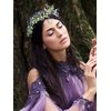 SWEETV Fairy Flower Leaf Crowns for Women Elven Princess Tiara Elf Headpiece for Cosplay Halloween Costume Photoshoot Wedding