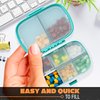 Travel Pill Organizer - 2 Pack 8 Compartments Daily Pill Box to Hold Vitamins Medicine Holder Medication Organizer Pill Container Box - Small Pill Container for Pocket Purse