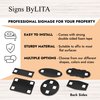 Signs ByLITA Classic Framed Please Close The Freezer Door or Wall Sign | Eco-Friendly Home Sign (Red) - Small