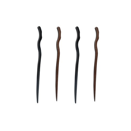 4Pcs Retro Wooden Hair Sticks Chinese Hair Chopsticks Handmade Simple Hair Fork Vintage Headwear for Women Girls Hair Accessories